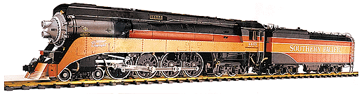 Steam Powered 4-8-4 GS-4 w/Tender -- Undecorated (Basic Black)