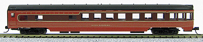 85' Smooth-Side Observation - Ready to Run w/Micro-Trains(R) Couplers -- Pennsyllvania Railroad (Loewy Fleet of Modernism, red, tuscan)