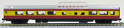 85' Smooth-Side Mid-Train Dome - Ready to Run w/Micro-Trains(R) Couplers -- Royal American Shows