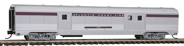 Budd 72' Streamlined Corrugated Side Baggage Car -- Atlantic Coast Line