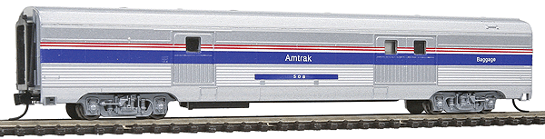 Budd 72' Streamlined Corrugated Side Baggage Car -- Amtrak Phase IV