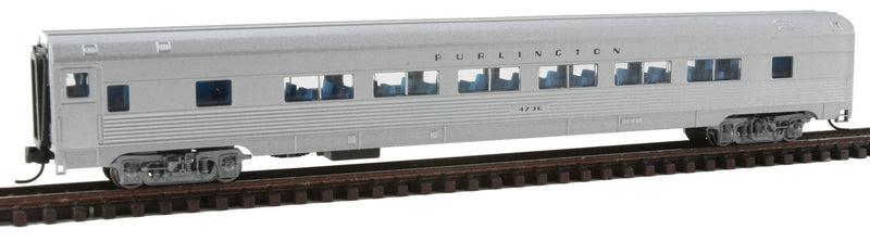 Budd 85' Corrugated-Side Twin-Window Coach - Ready to Run -- Chicago, Burlington & Quincy (silver)