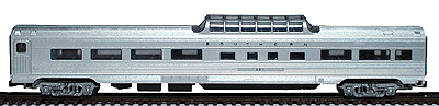 Budd 85' Streamlined Corrugated Side Mid-Train Dome -- Southern Railway