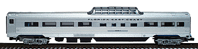 Budd 85' Streamlined Corrugated Side Mid-Train Dome -- Florida East Coast
