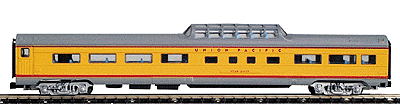 Budd Streamlined Corrugated Side Dome Car -- Union Pacific (gray, yellow & red)