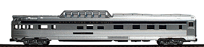 Budd 85' Streamlined Corrugated Side Dome Observation -- Baltimore & Ohio