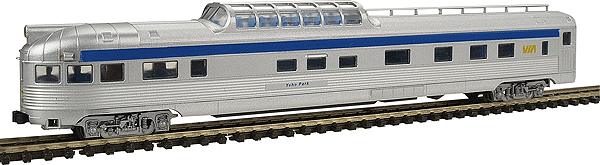 Budd 85' Streamlined Corrugated Side Dome Observation -- VIA Rail Canada