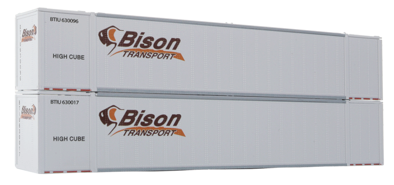 53' Sheet/Post Rivet Side Container -- Bison Containers Set #2 (white, brown) pkg(2)