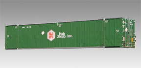 53' Sheet/Post Rivet Side Container -- Hub Group #1 & 2 (green) pkg(2)