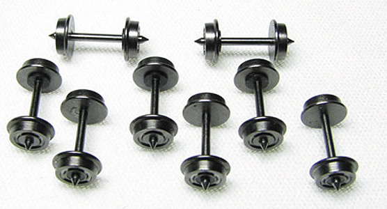 Brass Wheelsets -- .560" Needlepoint Axles pkg(8)