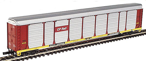 Tri-Level Auto Racks -- CP Rail (Bright Red)