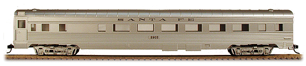 85' Streamlined Corrugated Side Coach -- Santa Fe