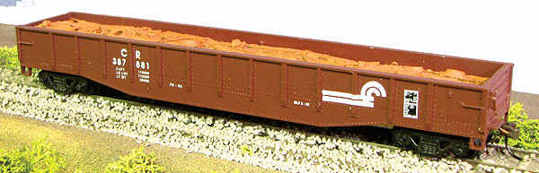 54' Mill Gondola w/Scrap Load - Ready to Run -- Conrail (brown)-1