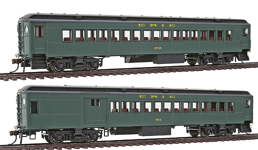 mPB54c Combine & mP54 Coach Set Assembled -- Erie #2 (Erie Green)