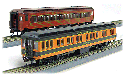 Heavyweight 65' Branchline Coach w/Lights - Ready to Run -- Pennsylvania Railroad (Fleet of Modernism, red, Tuscan)