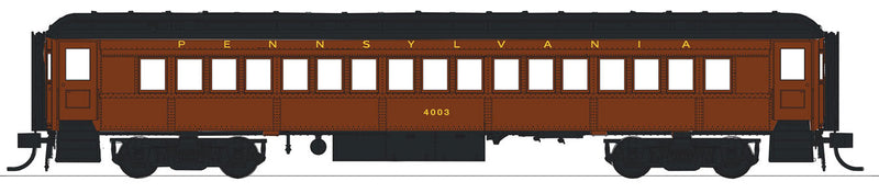 Heavyweight 65' Branchline Coach w/Lights - Ready to Run -- Pennsylvania Railroad #4014 (Tuscan, Futura Lettering)