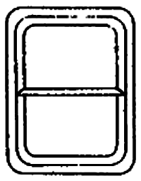 Caboose Window -- 2 Pane pkg(4; Cast Metal)