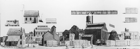 Background Rail Scene -- Lumber Yard