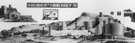 Background Rail Scene -- Oil Fields