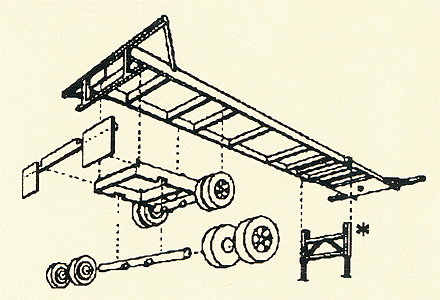 40' Container Chassis Kit - 2 Pack -- Black