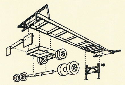40' Container Chassis -- Green