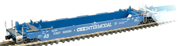 Maxi Stack III 5-Unit Intermodal Well Car -- CSX Intermodal/Blue #1