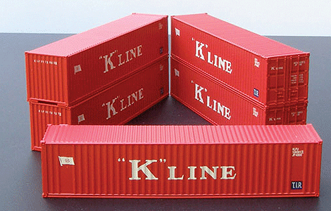 40' Dual Logo Panel Container 5-Pack -- K-Line