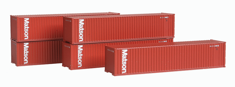 40' Dual Logo Panel Corrugated Container 5-Pack -- Matson