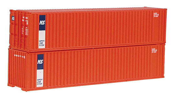 40' Wrinkle-Side Container 2-Pack -- Nippon Liner System