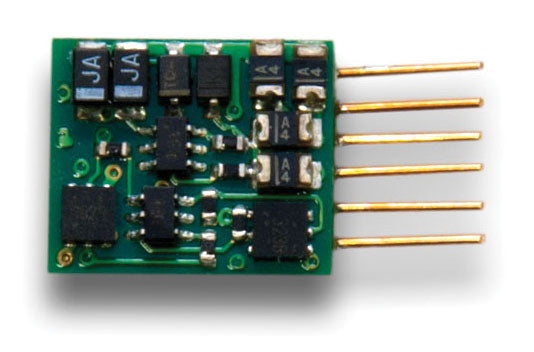 DZ126IP Series 6 Control Decoder for Z, N & HO -- 6-Pin Integrated Plug .36 x .42 x .13" 9.05 x 10.61 x 2.67mm-2
