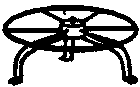 Wagon Wheel Radio Antenna, Straddle Mount