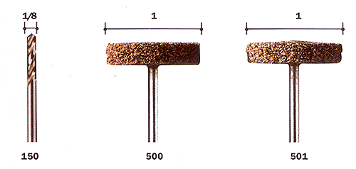 Aluminum Oxide Abrasive Wheel -- 1" Diameter, Medium