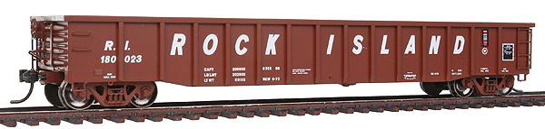 Thrall 2244 15-Panel Gondola w/Heavy Top Chord - Ready to Run -- Rock Island #180023 (Boxcar Red, white, Slanted Billboard Lettering)