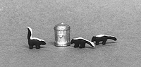 Skunks & Trash Cans -- Painted