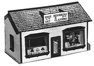 Shoemaker Shop Unpainted -- 4 x 2-1/2"