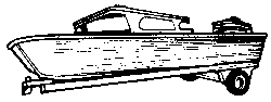Cabin motor boat&trailer