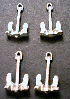 Small Stockless Anchor (Unpainted Metal Casting pkg(4)