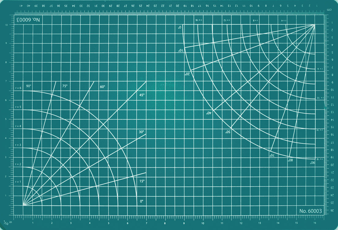 Self-Healing Cutting Mat - Green -- 12 x 18"