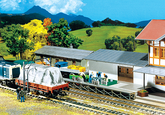 Loading Gauge & Milk Platform -- Painted & Weathered, Era II