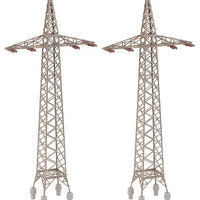 Railway Electricity Pylons - High-Tension Towers -- Kit - Each: 4-3/4 x 1-7/8 x 10-1/2" 12 x 4.8 x 26.6cm pkg(2)