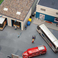 Bus Maintenance Facility -- Kit - Office: 8-1/2 x 5-3/8 x 3-1/2" 21.6 x 13.6 x 8.9cm, Garage: 8-3/8 x 5