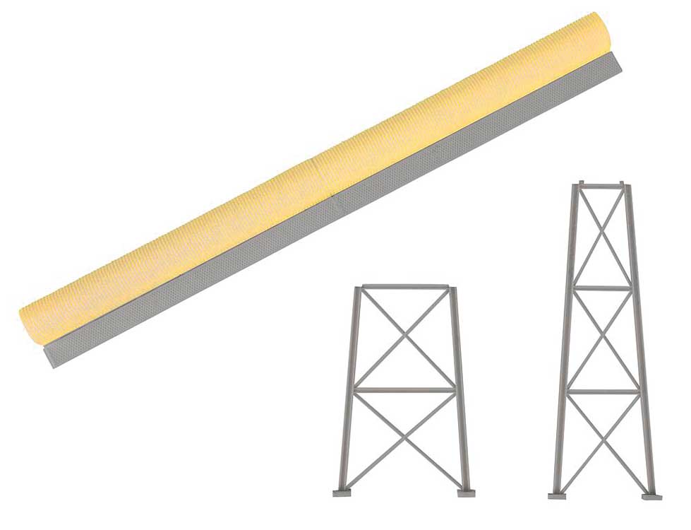 Conveyor Belt with Dust Cover - Kit -- 10-13/16 x 1 x 1/16" 27.5 x 2.6 x 2.7cm, w/2 Supports-2