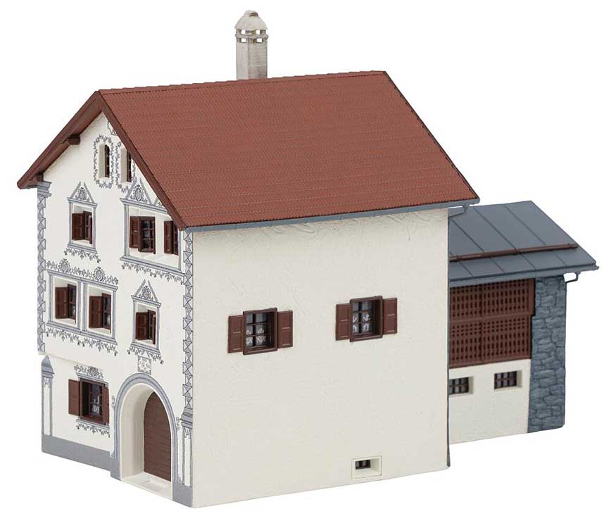 Bergun Bundner House -- 3-D Printed Kit - 6-7//8 x 4-1/16 x 5-7/16" 17.4 x 10.3 x 13.8cm-2