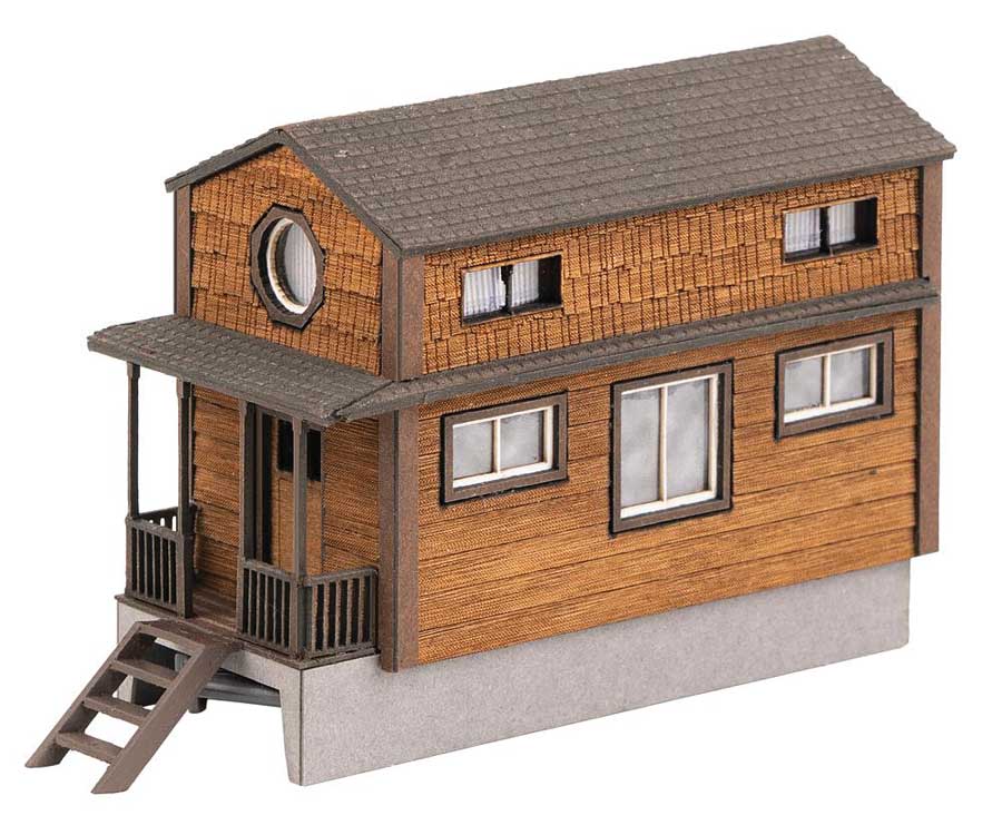 Tiny House -- Laser-Cut Wood Kit - 3-3/16 x 1-3/8 x 2-1/8" 8.1 x 3.5 x 5.4cm-2