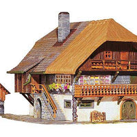 Black Forest Farmhouse with Bakehouse and Wells -- Kit - 5-3/4 x 4-15/16 x 3-7/8" 14.6 x 12.6 x 9.9cm