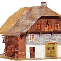 Black Forest Farmhouse with Bakehouse and Wells -- Kit - 5-3/4 x 4-15/16 x 3-7/8" 14.6 x 12.6 x 9.9cm