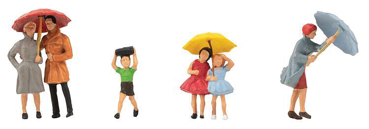 Passers-By with Umbrellas -- pkg(6)