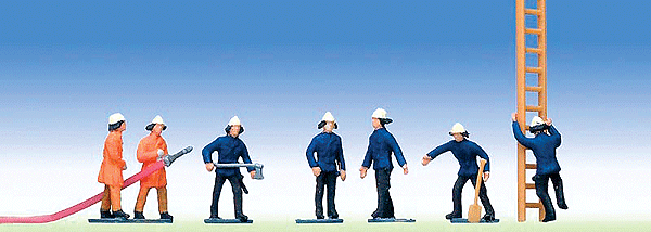 Emergency Workers -- Firemen (7 Figures, Hose, Ladder)