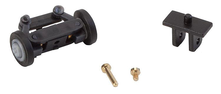 Front Axle Steering Mechanism w/Wheels - Assembled - Car System -- Fits Trucks, Less Magnet Steering Bar