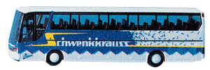 Car System Self-Propelled, Battery Powered Vehicle -- Setra S315 HDH Tour Bus (Herpa Model) Schwenkkraus (blue, white, yellow)